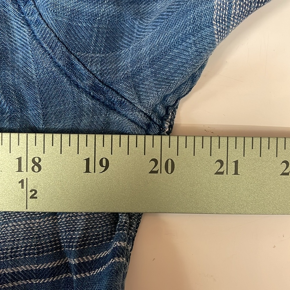 Rails Button-Up Shirt, Size Medium In Blue Plaid … - image 7